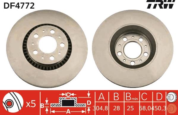 TRW DF4772 - Kočioni disk www.molydon.hr