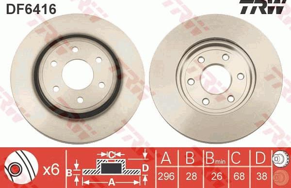 TRW DF6416 - Kočioni disk www.molydon.hr