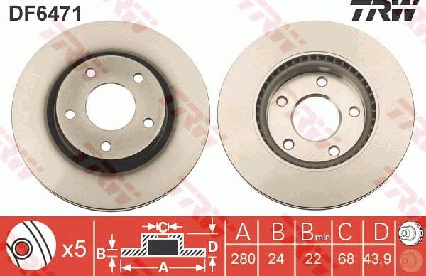 TRW DF6471 - Kočioni disk www.molydon.hr