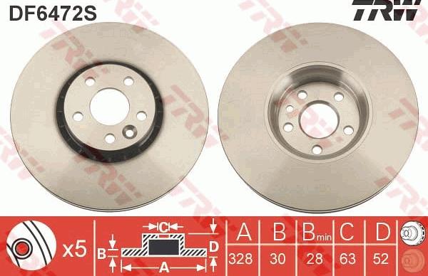 TRW DF6472S - Kočioni disk www.molydon.hr