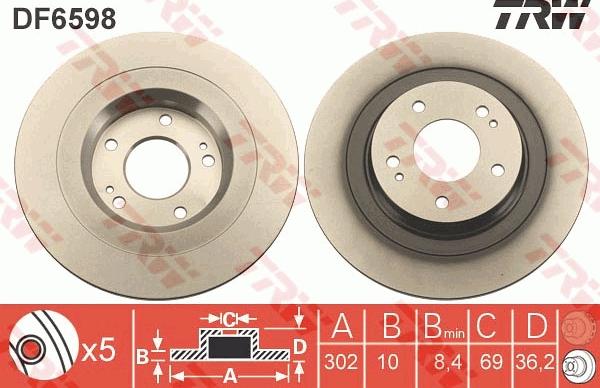 TRW DF6598 - Kočioni disk www.molydon.hr