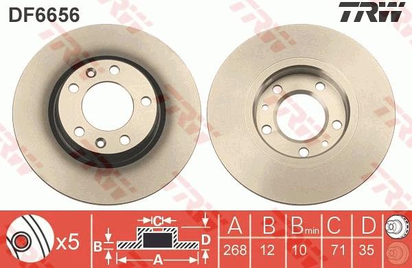 TRW DF6656 - Kočioni disk www.molydon.hr