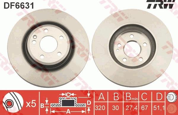 TRW DF6631 - Kočioni disk www.molydon.hr