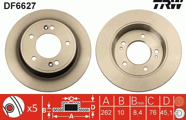 TRW DF6627 - Kočioni disk www.molydon.hr