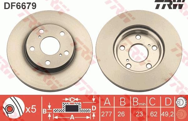 TRW DF6679 - Kočioni disk www.molydon.hr