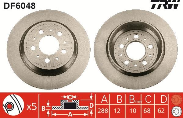 TRW DF6048 - Kočioni disk www.molydon.hr