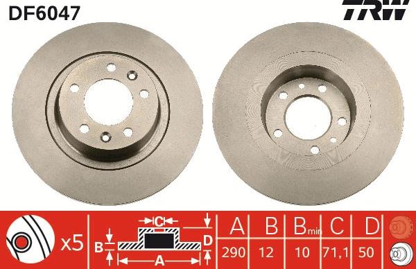 TRW DF6047 - Kočioni disk www.molydon.hr