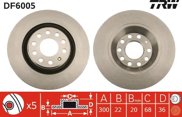 TRW DF6005 - Kočioni disk www.molydon.hr