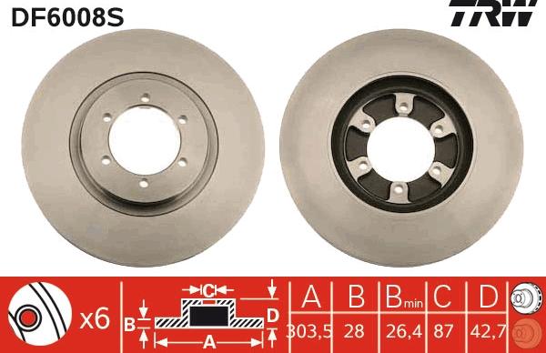 TRW DF6008S - Kočioni disk www.molydon.hr