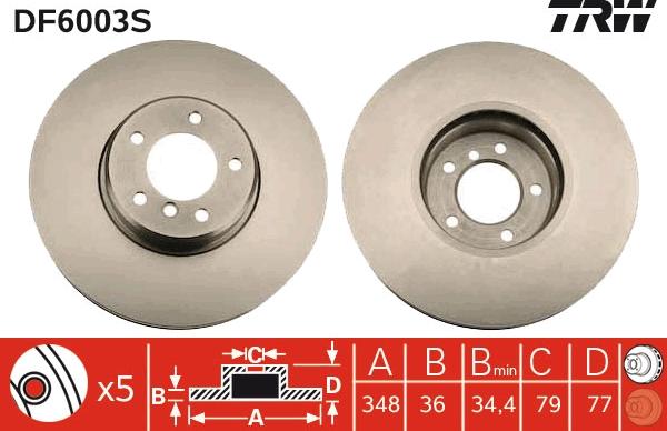 TRW DF6003S - Kočioni disk www.molydon.hr