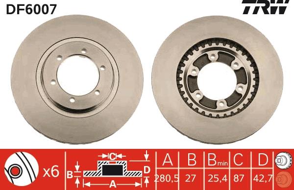 TRW DF6007 - Kočioni disk www.molydon.hr