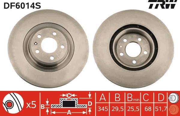 TRW DF6014S - Kočioni disk www.molydon.hr