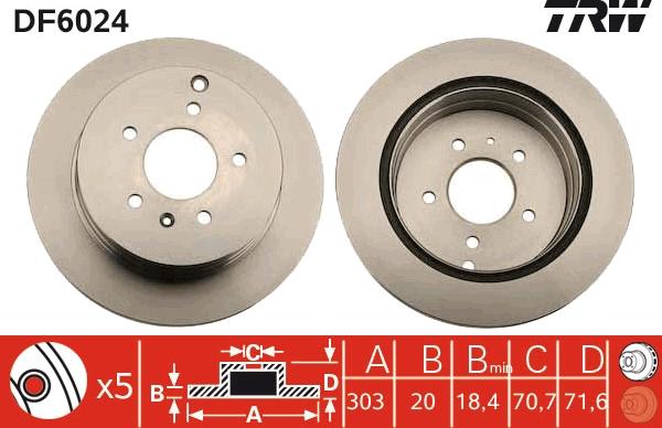 TRW DF6024 - Kočioni disk www.molydon.hr