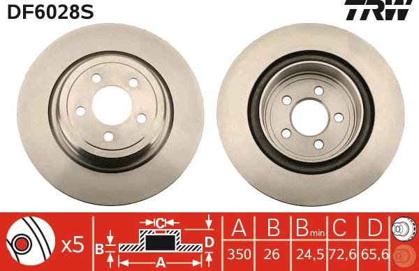 TRW DF6028S - Kočioni disk www.molydon.hr