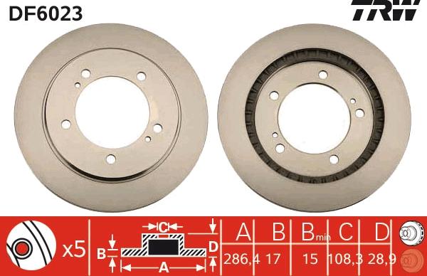 TRW DF6023 - Kočioni disk www.molydon.hr