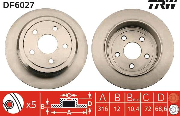 TRW DF6027 - Kočioni disk www.molydon.hr