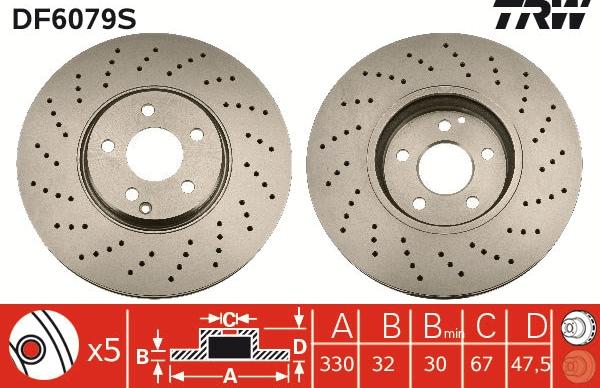 TRW DF6079S - Kočioni disk www.molydon.hr