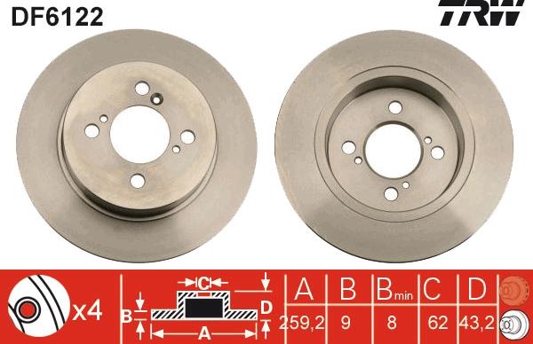 TRW DF6122 - Kočioni disk www.molydon.hr