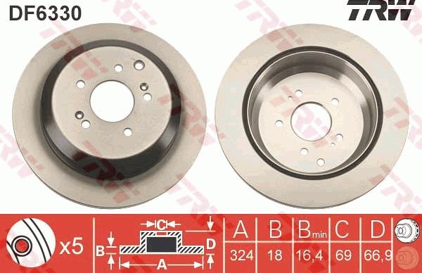 TRW DF6330 - Kočioni disk www.molydon.hr