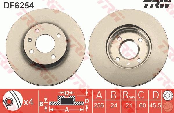 TRW DF6254 - Kočioni disk www.molydon.hr