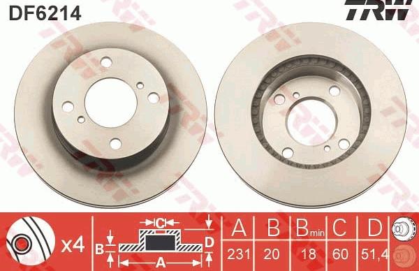 TRW DF6214 - Kočioni disk www.molydon.hr