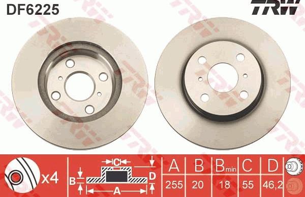 TRW DF6225 - Kočioni disk www.molydon.hr