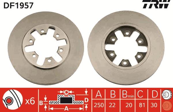 TRW DF1957 - Kočioni disk www.molydon.hr