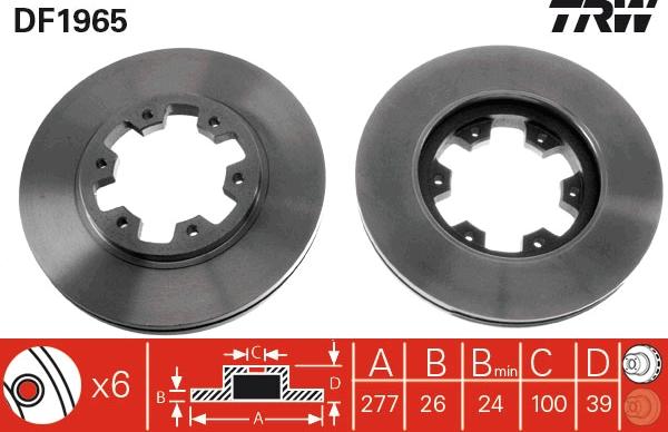 TRW DF1965 - Kočioni disk www.molydon.hr