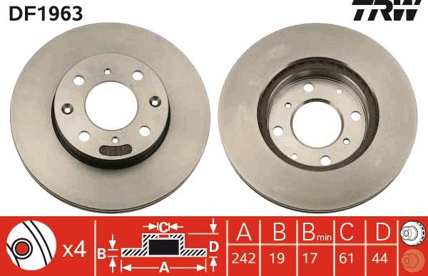 TRW DF1963 - Kočioni disk www.molydon.hr