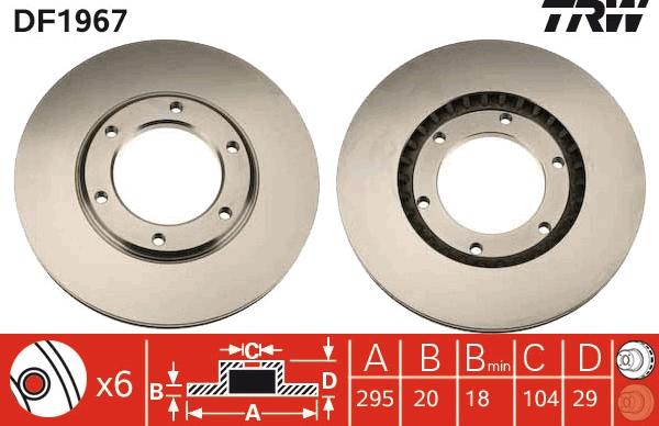 TRW DF1967 - Kočioni disk www.molydon.hr