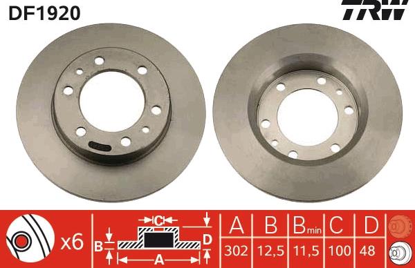 TRW DF1920 - Kočioni disk www.molydon.hr