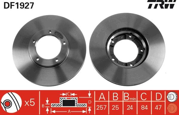 TRW DF1927 - Kočioni disk www.molydon.hr