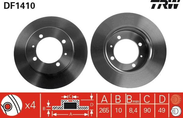 TRW DF1410 - Kočioni disk www.molydon.hr