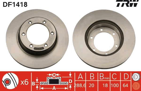 TRW DF1418 - Kočioni disk www.molydon.hr