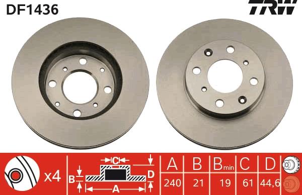 TRW DF1436 - Kočioni disk www.molydon.hr