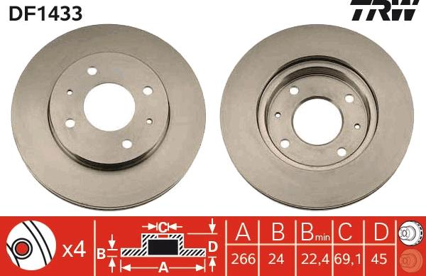 TRW DF1433 - Kočioni disk www.molydon.hr