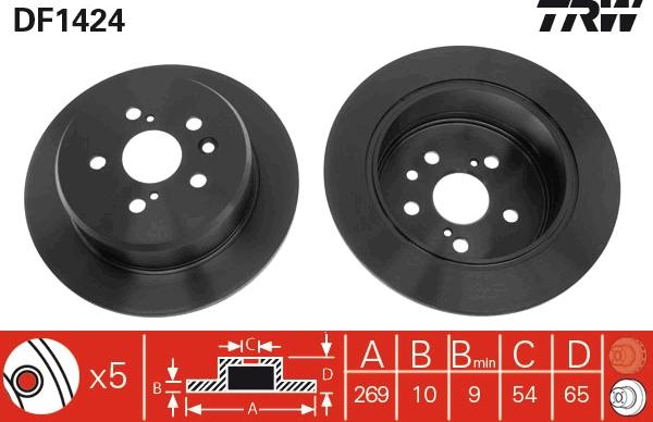 TRW DF1424 - Kočioni disk www.molydon.hr