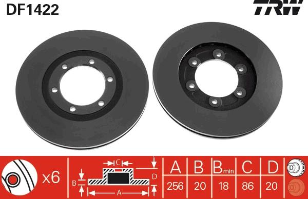 TRW DF1422 - Kočioni disk www.molydon.hr