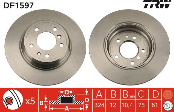 TRW DF1597 - Kočioni disk www.molydon.hr