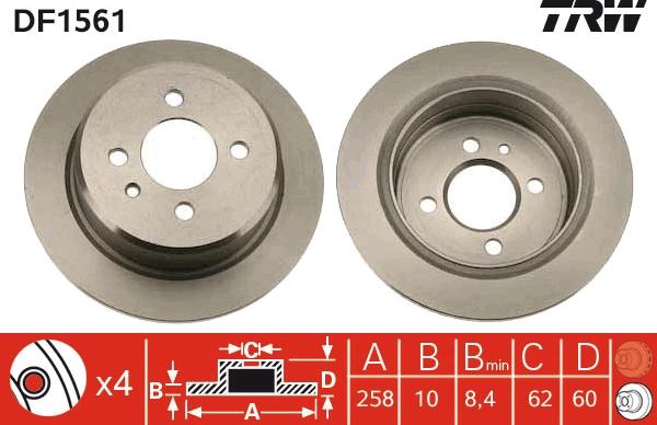 TRW DF1561 - Kočioni disk www.molydon.hr