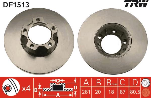 TRW DF1513 - Kočioni disk www.molydon.hr