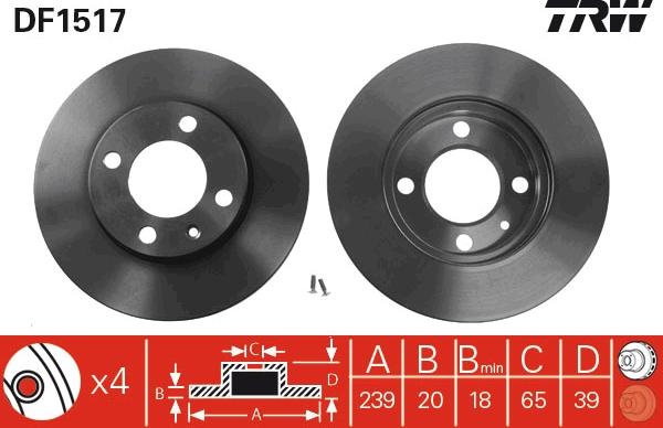 TRW DF1517 - Kočioni disk www.molydon.hr