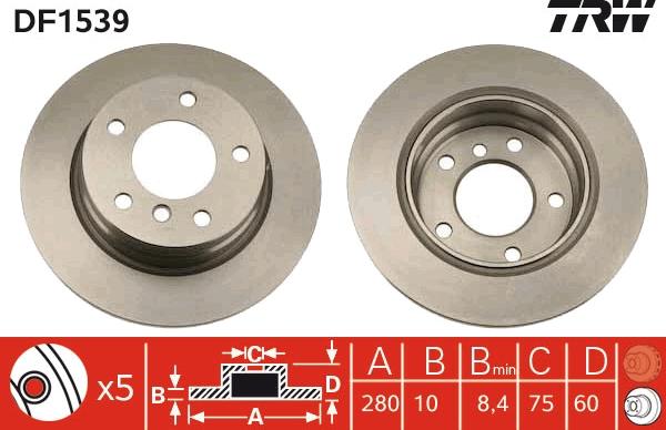 TRW DF1539 - Kočioni disk www.molydon.hr