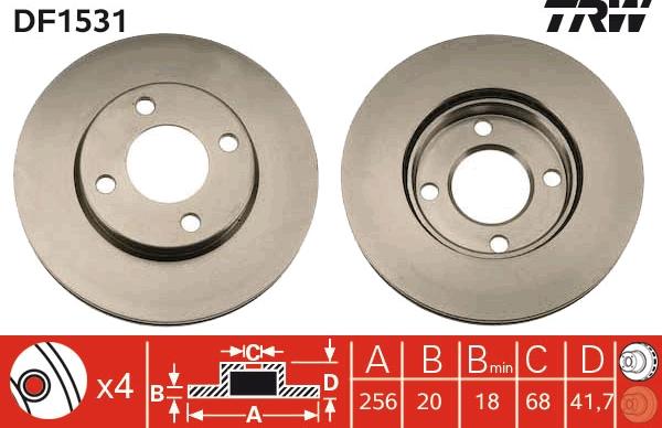 TRW DF1531 - Kočioni disk www.molydon.hr