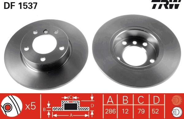 TRW DF1537 - Kočioni disk www.molydon.hr