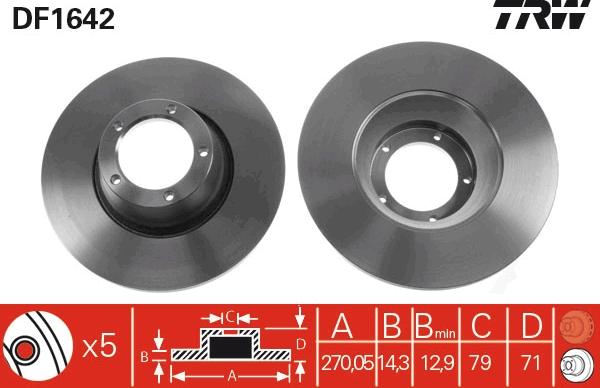 TRW DF1642 - Kočioni disk www.molydon.hr