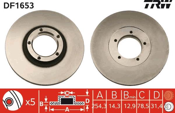 TRW DF1653 - Kočioni disk www.molydon.hr