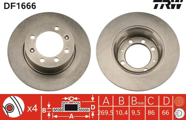 TRW DF1666 - Kočioni disk www.molydon.hr