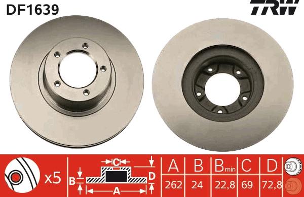 TRW DF1639 - Kočioni disk www.molydon.hr