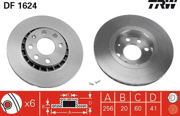 TRW DF1624 - Kočioni disk www.molydon.hr